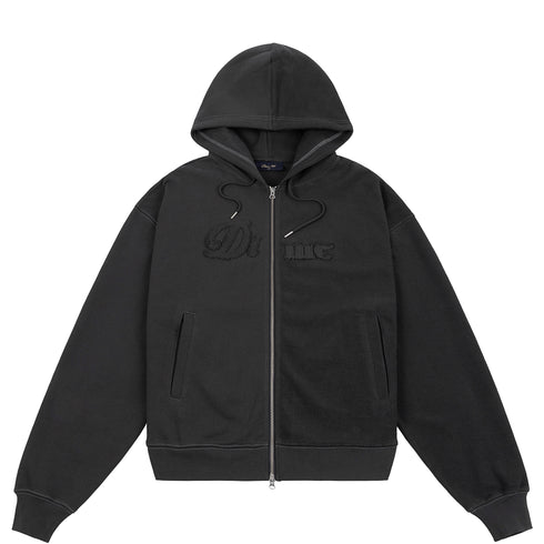 Dime Reverse French Terry Zip Hood Sweat A Capuche Zip - Vintage Black - Streetart.fr